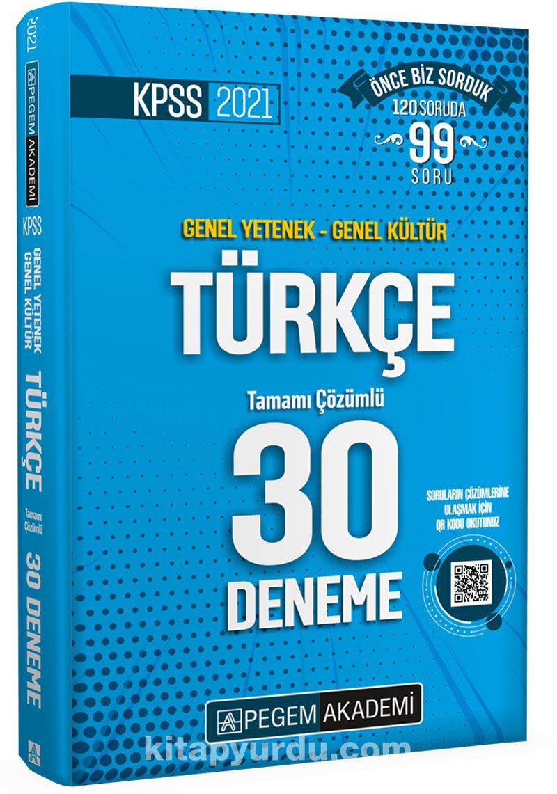 2021 KPSS Genel Yetenek - Genel Kültür Türkçe 30 Deneme