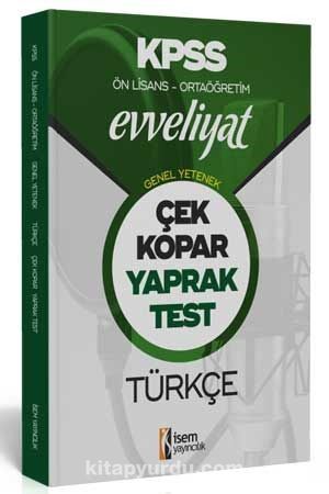 2020 Evveliyat KPSS Genel Yetenek Ortaöğretim Ön Lisans Türkçe Çek Kopar Yaprak Test