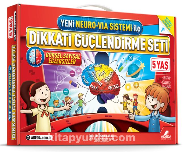 Dikkati Güçlendirme Seti 3 Kitap (5 Yaş) (Yeni Neuro-Via Sistemi ile)