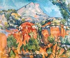 Taş Ocağı Ve St. Victoire Dağı  / Paul Cezanne (CPA 010-60x75) (Çerçevesiz)