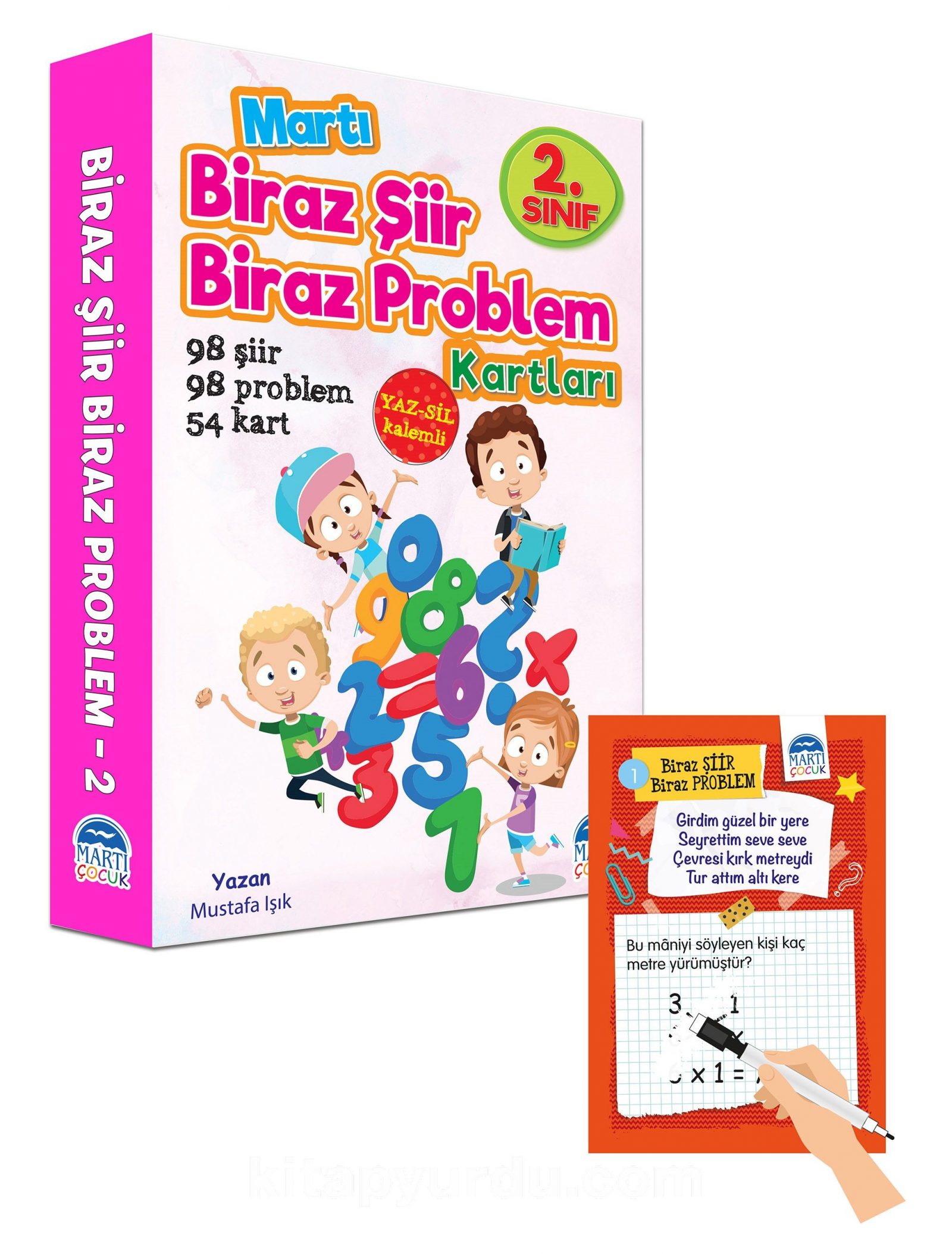 Biraz Şiir Biraz Problem Kartları 2. Sınıf / Yaz-Sil Özellikli