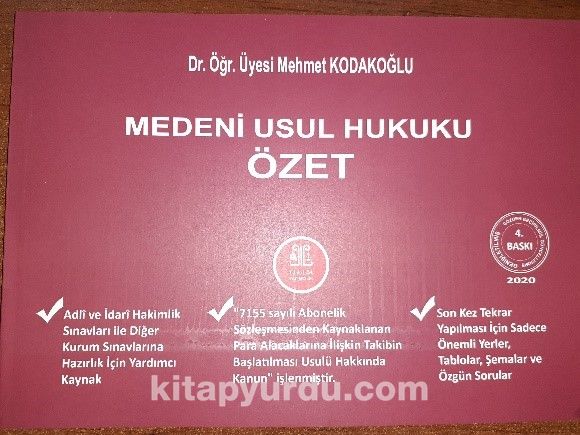 Medeni Usul Hukuku Özet