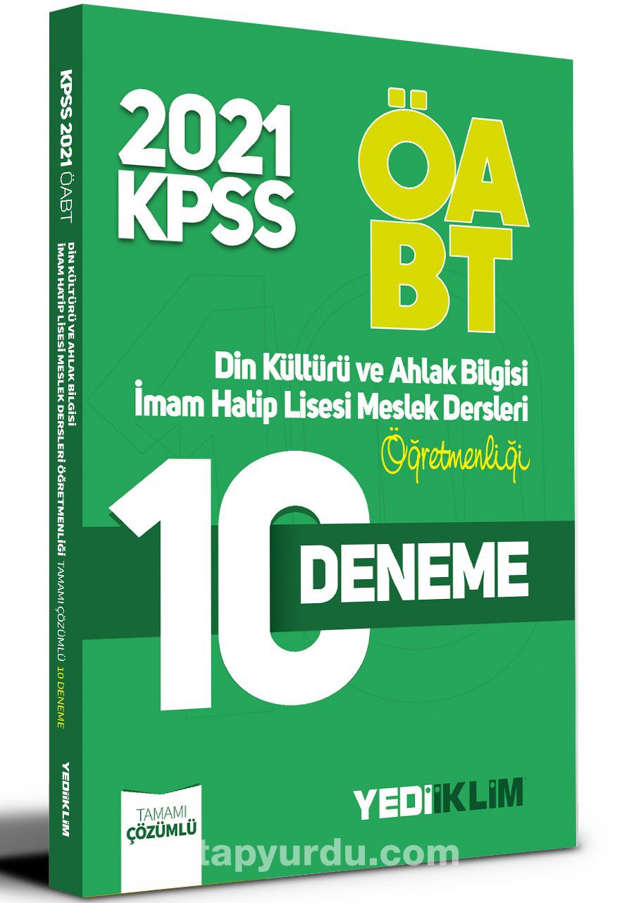 2021 ÖABT Din Kültürü ve Ahlak Bilgisi İmam Hatip Lisesi Meslek Dersleri Öğretmenliği Tamamı Çözümlü 10 Deneme