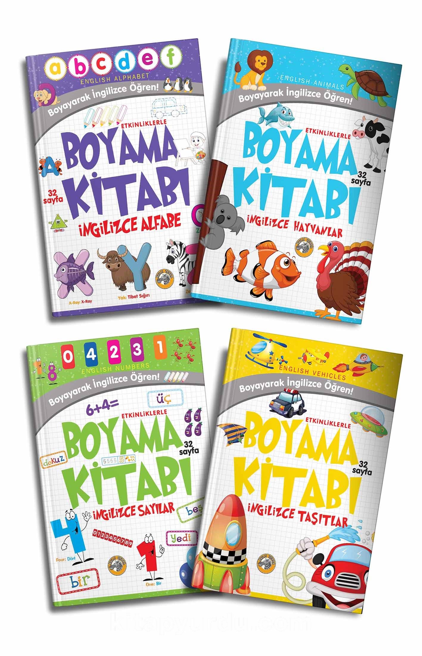 Boyayarak İngilizce Öğren Seti (4 Kitap)