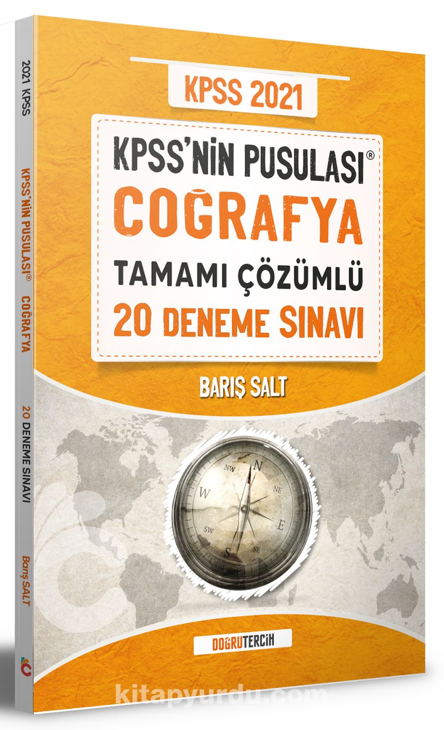 2021 KPSS'nin Pusulası Coğrafya Tamamı Çözümlü 20 Deneme Sınavı