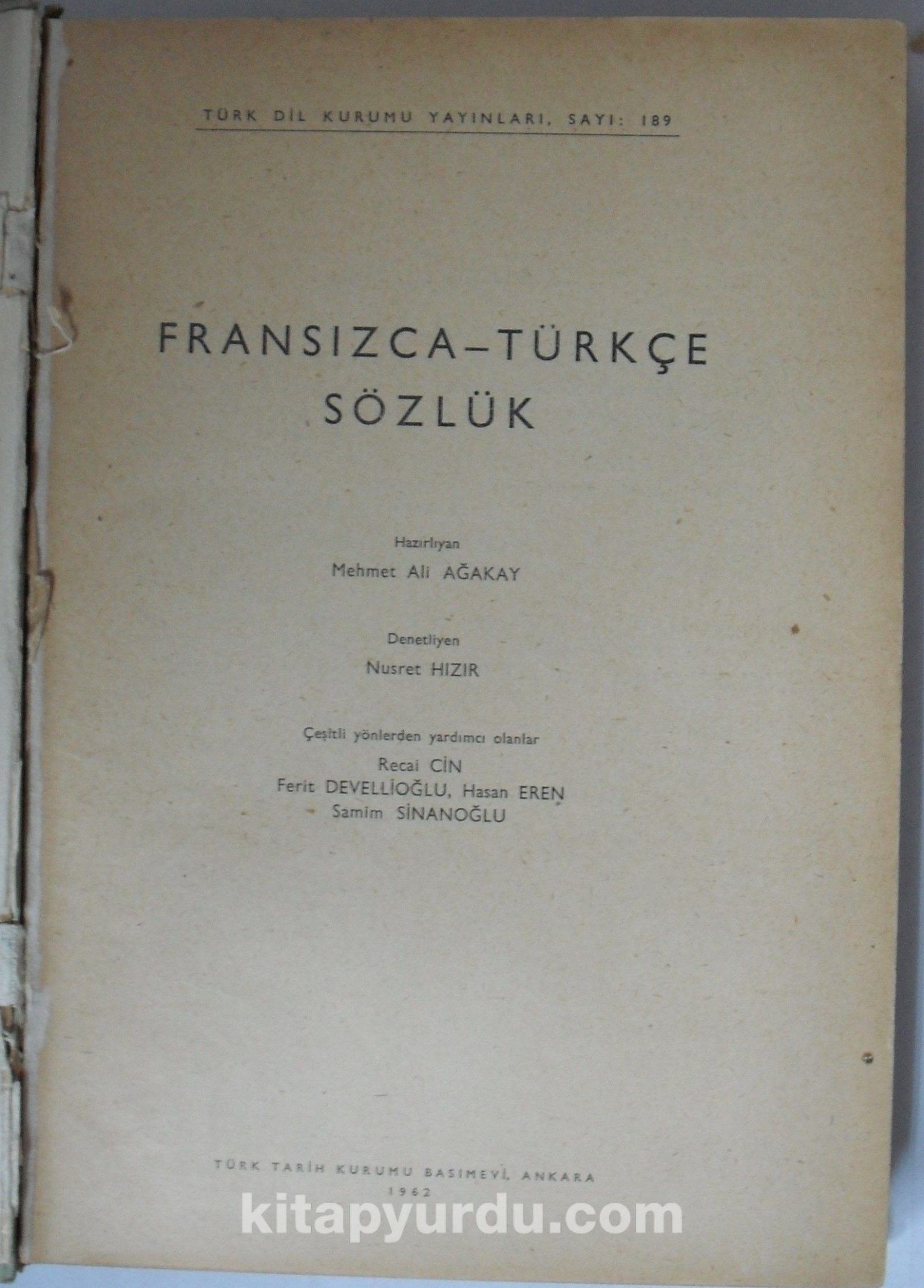 Fransızca Türkçe Sözlük (Kod:4-H-33)