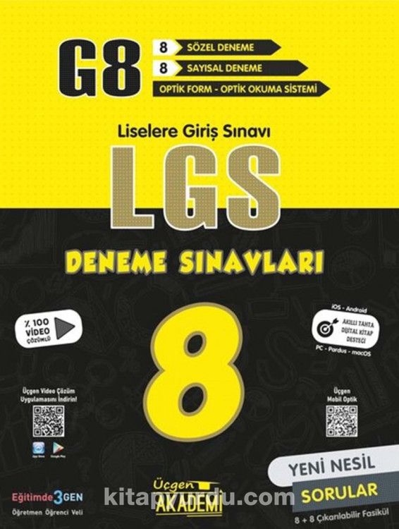 8. Sınıf LGS G8 Deneme Sınavları