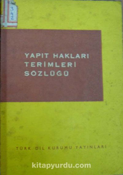 Yapıt Hakları Terimleri Sözlüğü (3-E-8)