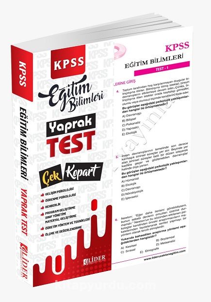 2021 KPSS Eğitim Bilimleri Çek Kopart Yaprak Test