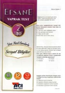 7. Sınıf Sosyal Bilgiler Çek Kopart Yaprak Test