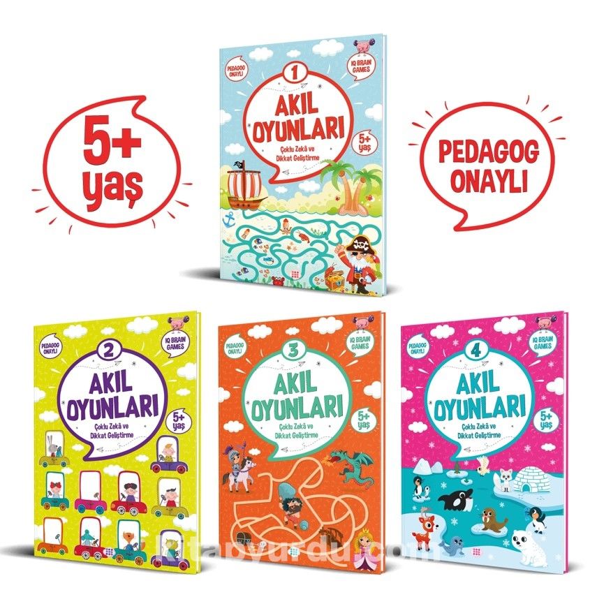 Akıl Oyunları Serisi (5+ Yaş) (4 Kitap Takım)