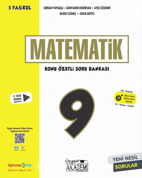 9. Sınıf Matematik Konu Özetli Soru Bankası (5 Fasikül)