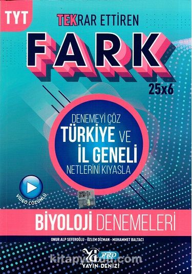 TYT Biyoloji Fark 25x6 Tekrar Ettiren Denemeleri