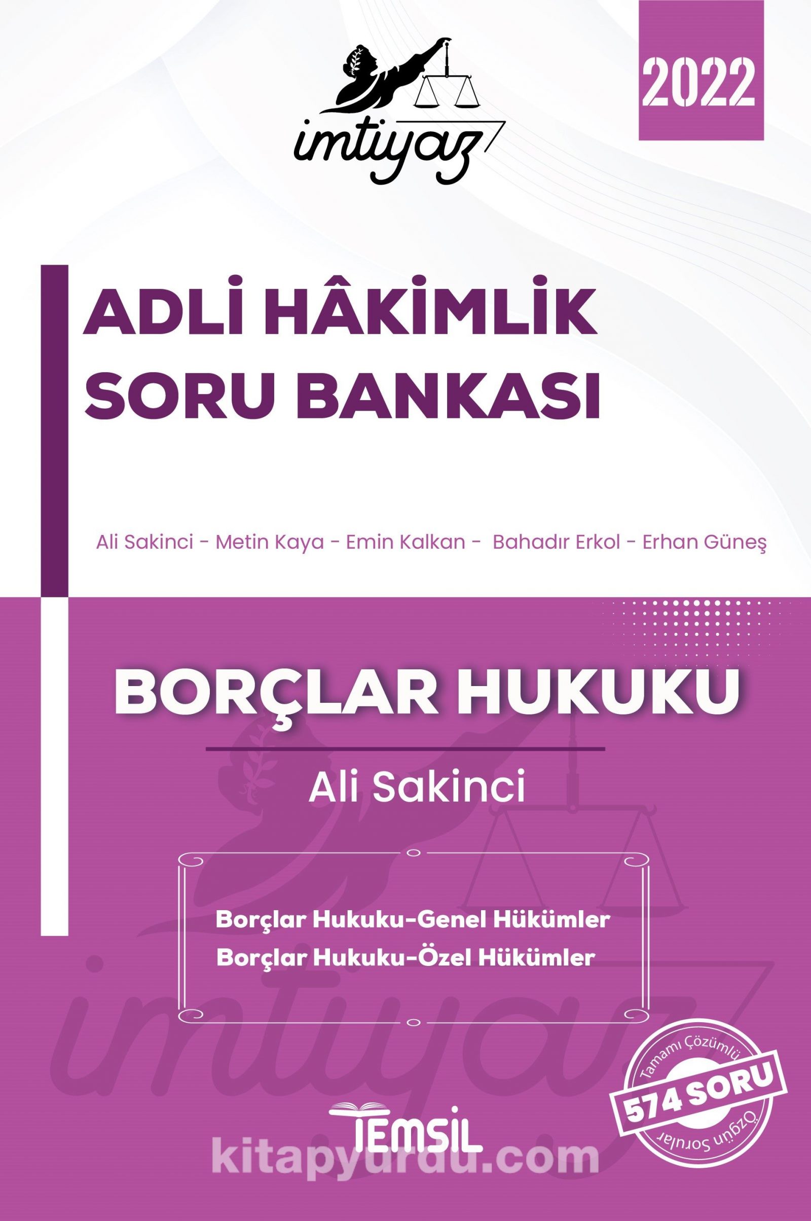 İmtiyaz  Adli Hakimlik Soru Bankası Borçlar Hukuku Genel Hükümler-Özel Hükümler