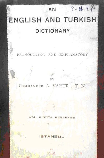 English and Turkish Dictionary (2-H-21)
