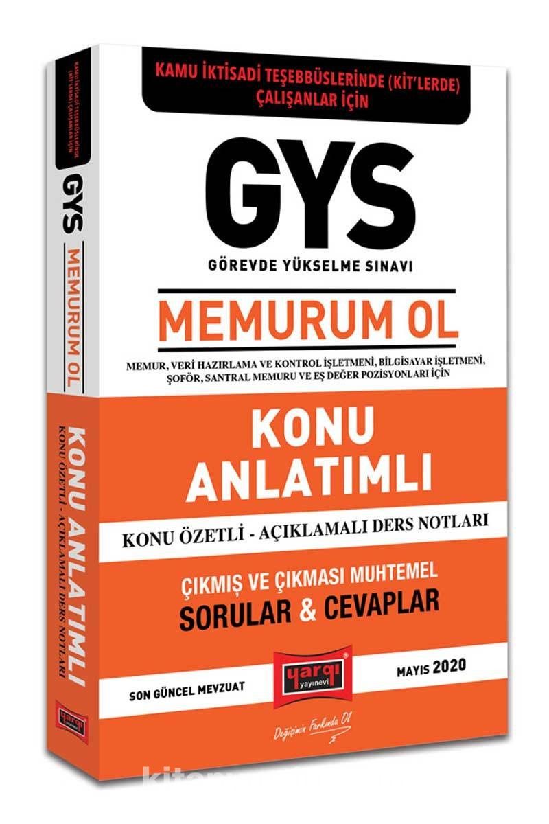 GYS Kamu İdari Teşebbüslerinde (KİT'lerde) Çalışanlar İçin Memurum Ol Konu Anlatımlı