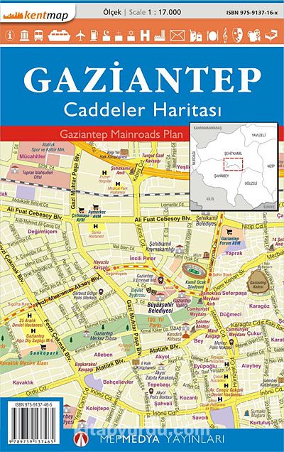 Gaziantep Caddeler Haritası