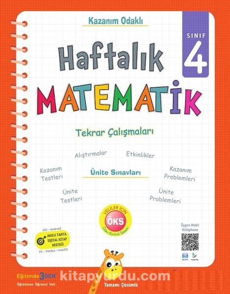 4.Sınıf Haftalık Matematik - Tekrar Çalışmaları