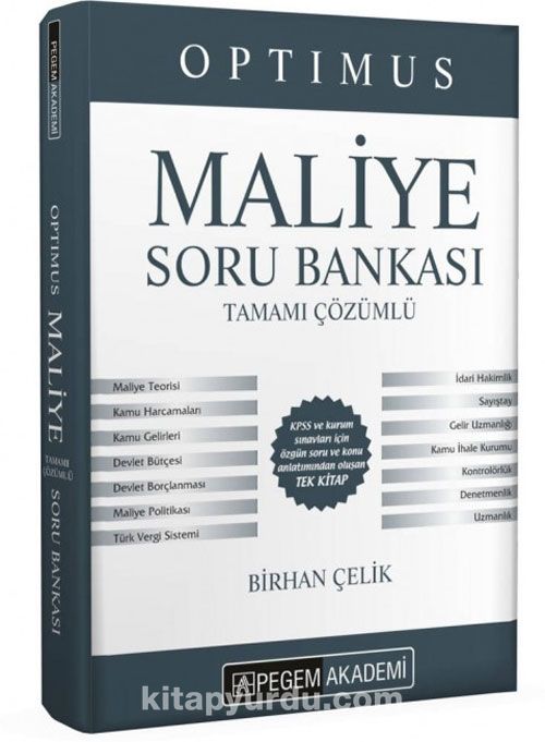 KPSS A Grubu Optimus Maliye Tamamı Çözümlü Soru Bankası