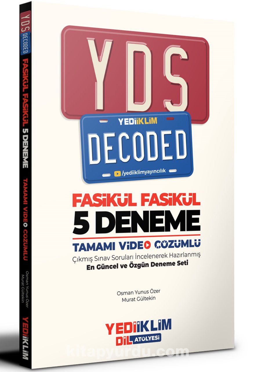 YDS Decoded Tamamı Video Çözümlü Fasikül 5 Deneme