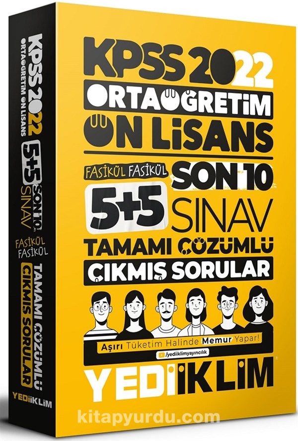 2022 KPSS Ortaöğretim Ön Lisans GY-GK Son 10 Sınav Tamamı Çözümlü Fasikül Çıkmış Sorular