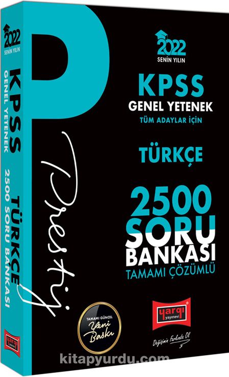 2022 KPSS Genel Yetenek Türkçe Prestij Seri Tamamı Çözümlü 2500 Soru Bankası