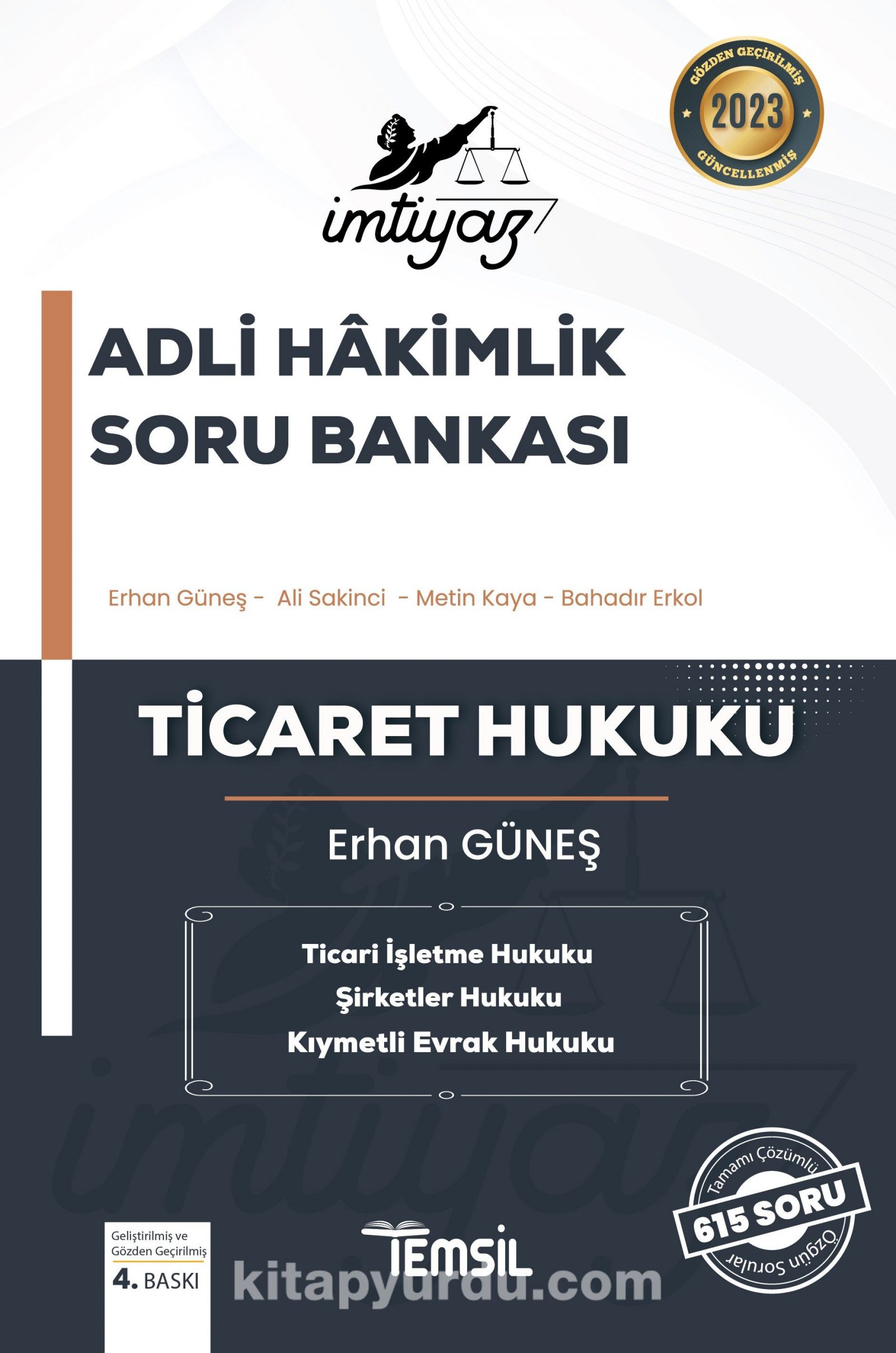 İmtiyaz Adli Hakimlik Soru Bankası Ticaret Hukuku