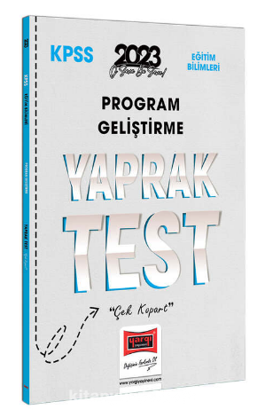 2023 KPSS Eğitim Bilimleri Program Geliştirme Yaprak Test