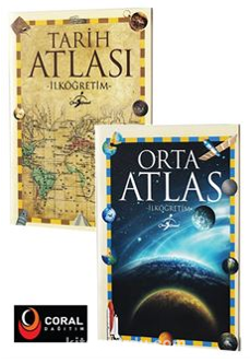 İlköğretim Atlas Seti / Orta Atlas ve Tarih Atlası 2 Kitap Set
