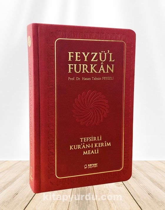 Feyzü'l Furkan Tefsirli Kur'an-ı Kerim Meali (Sempatik Cep Boy - Ciltli) - Bordo