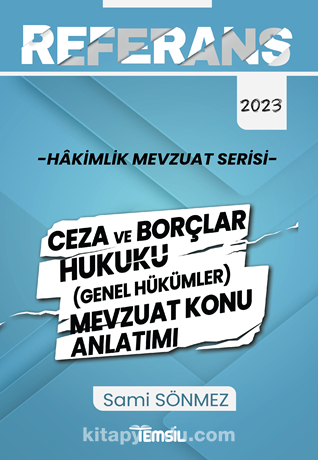 Referans Ceza Ve Borçlar Hukuku  (Genel Hükümler) Mevzuat Konu Anlatımı