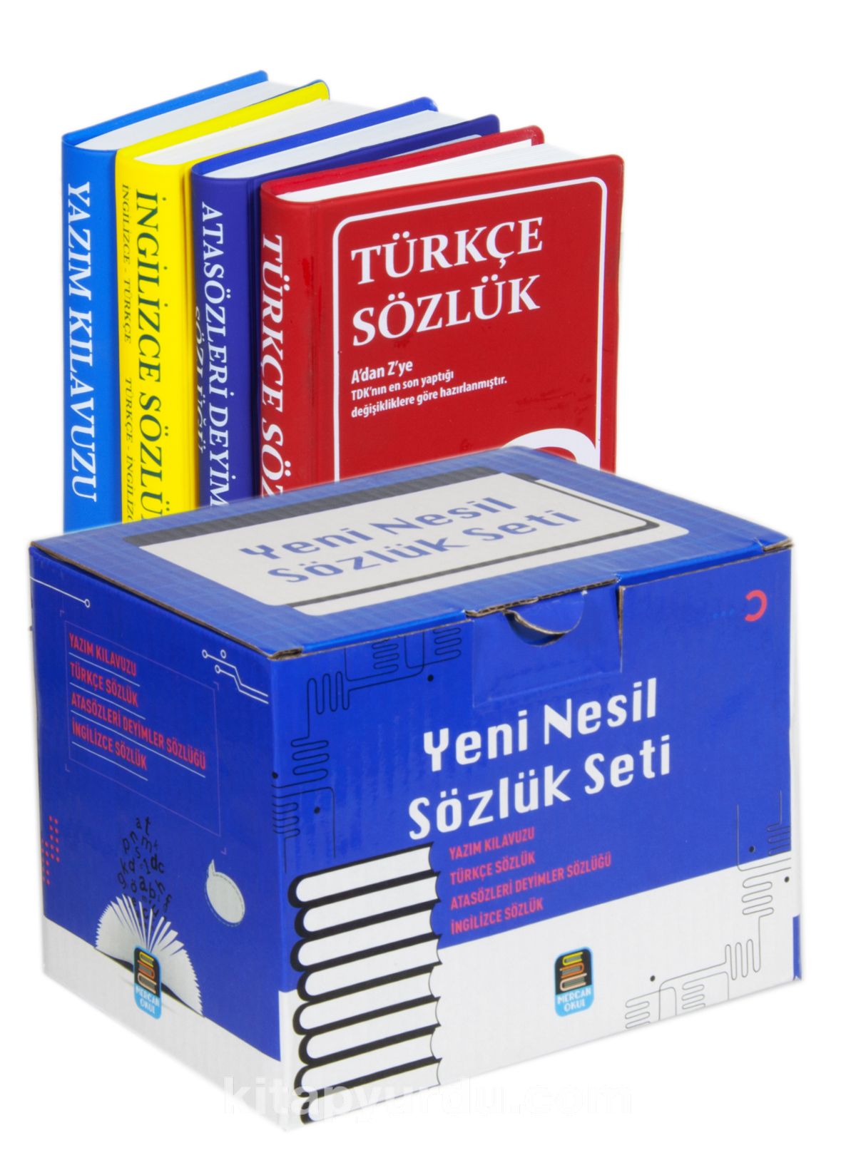 Yeni Nesil Sözlük Seti, Türkçe-İngilizce-Atasözleri ve Yazım Klavuzu (4 Kitap Kutulu, Biala Kapak)