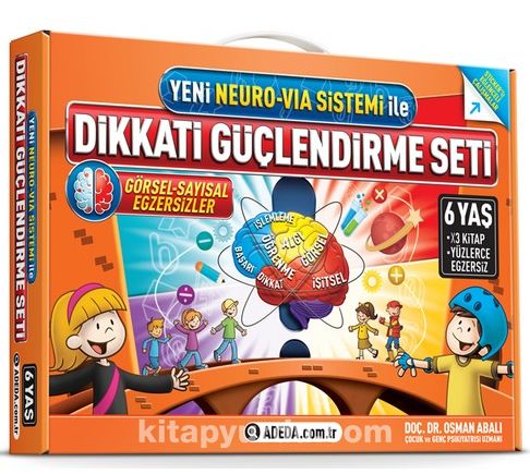 Dikkati Güçlendirme Seti  3 Kitap (6 Yaş) (Yeni Neuro-Via Sistemi ile)