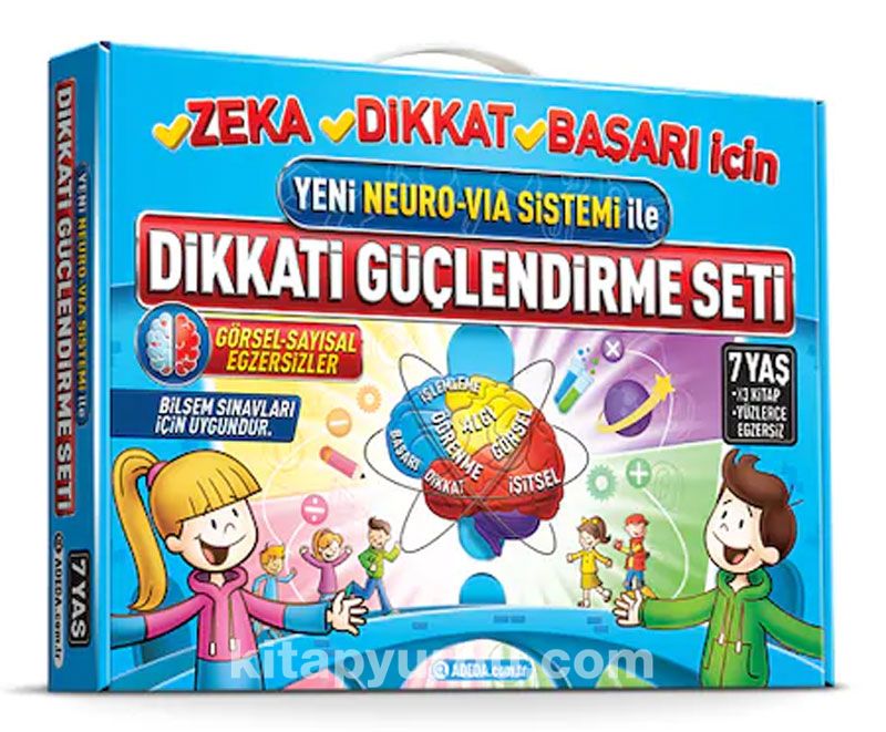 Dikkati Güçlendirme Seti 7 Yaş 1. Sınıf Yeni Neuro Via Sistemi İle (3 Kitap Takım)